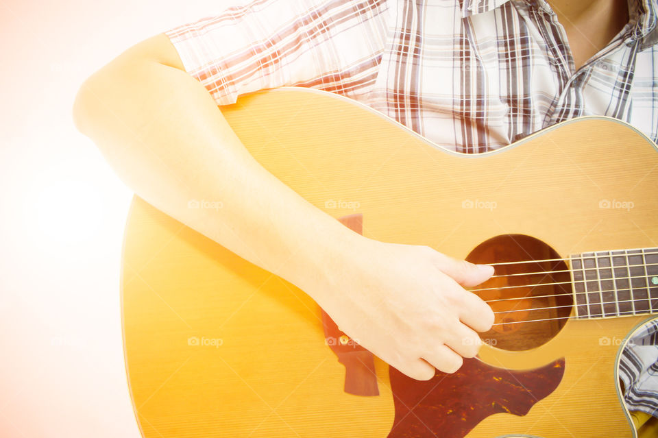 playing guitar