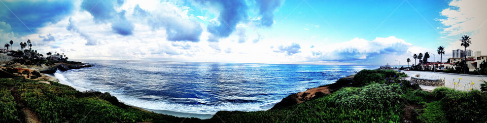 la jolla ocean waves panoramic by dferriot