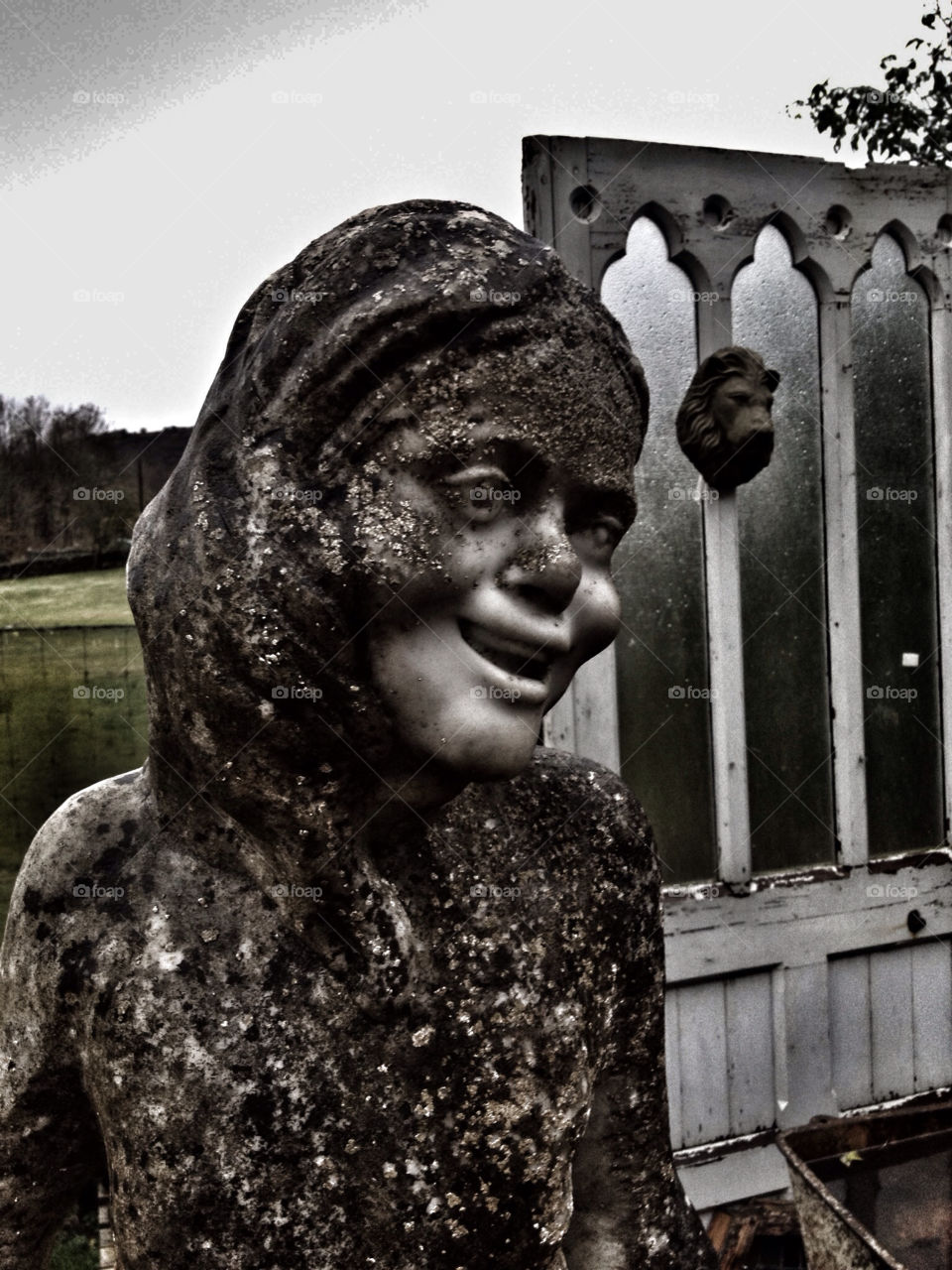 smiling statue girl smile statue by pandahat