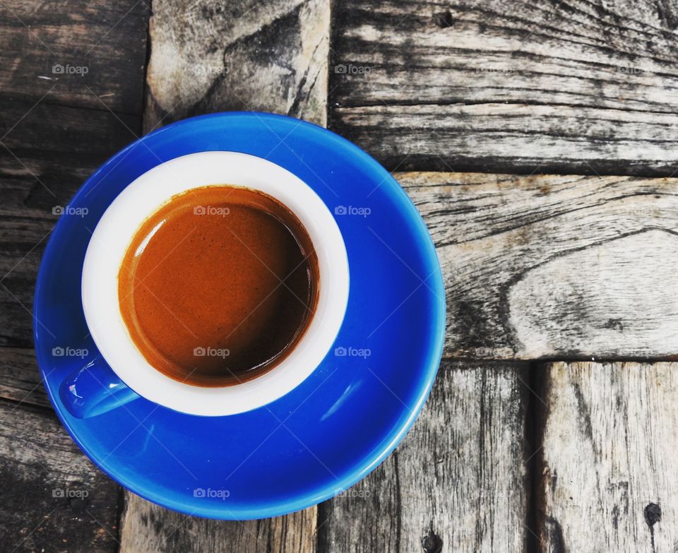 Cup of coffee on table