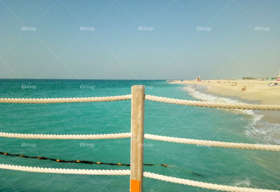 the fence at the kite beach in Dubai