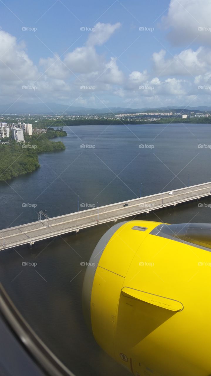Bridge view from an airplane