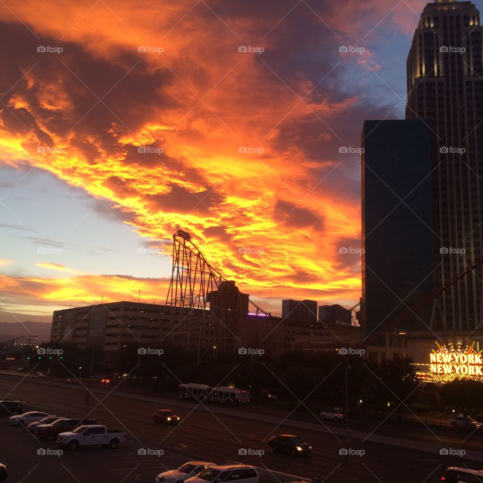  Fire sky in Las Vegas