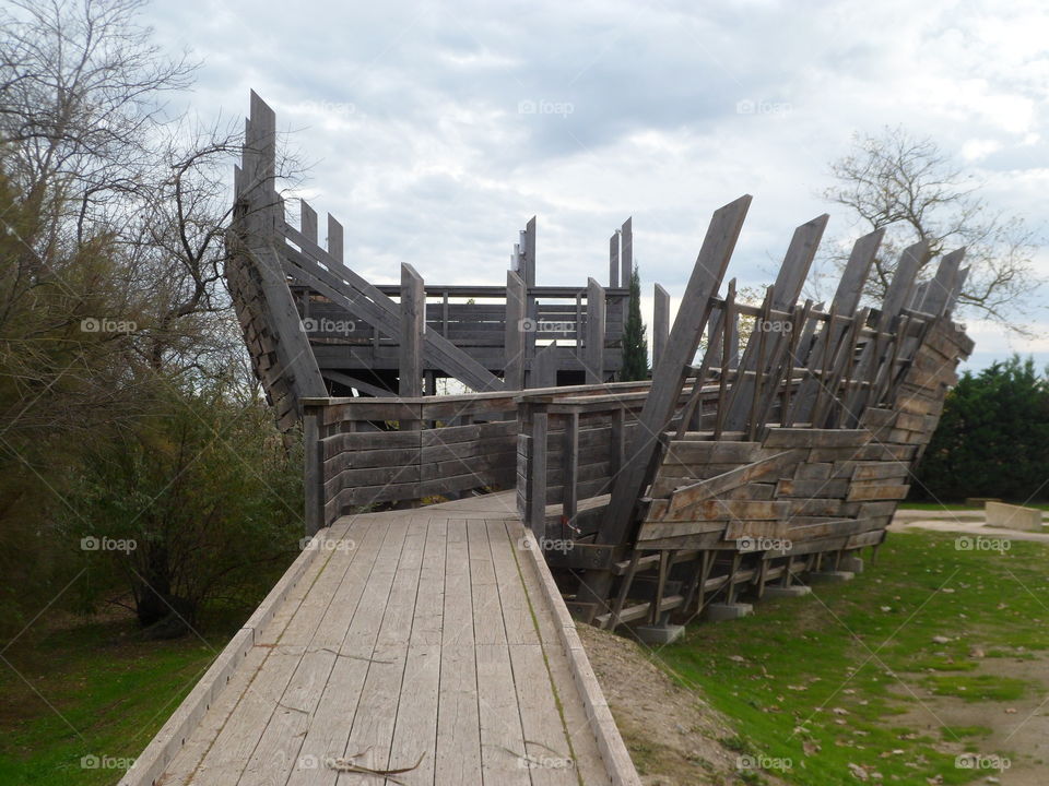 Boat in Arles in France