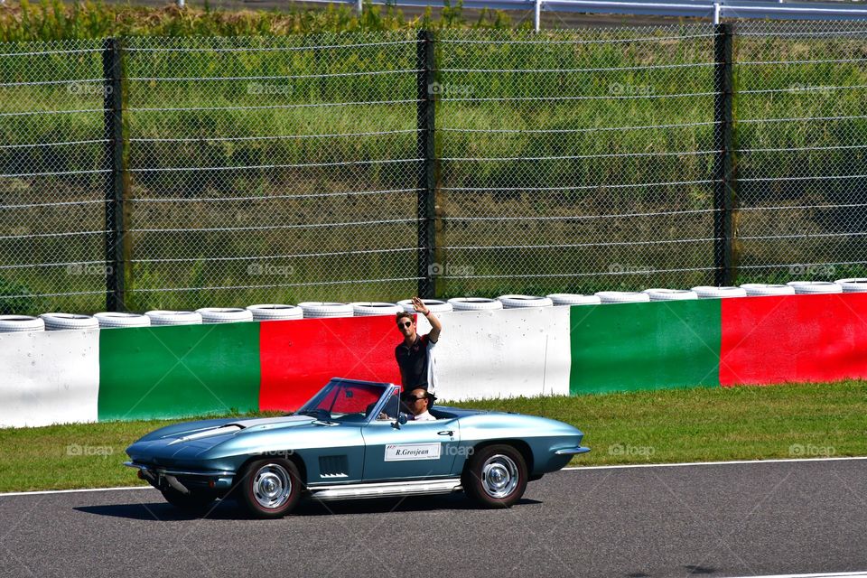 Formula one driver's parade