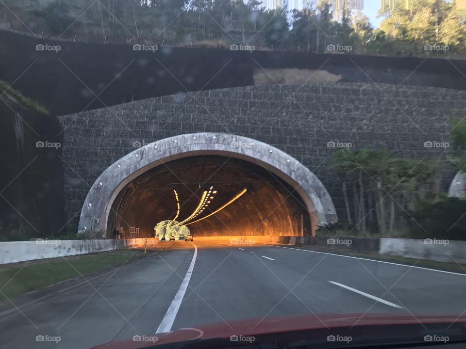 Tunnel on road