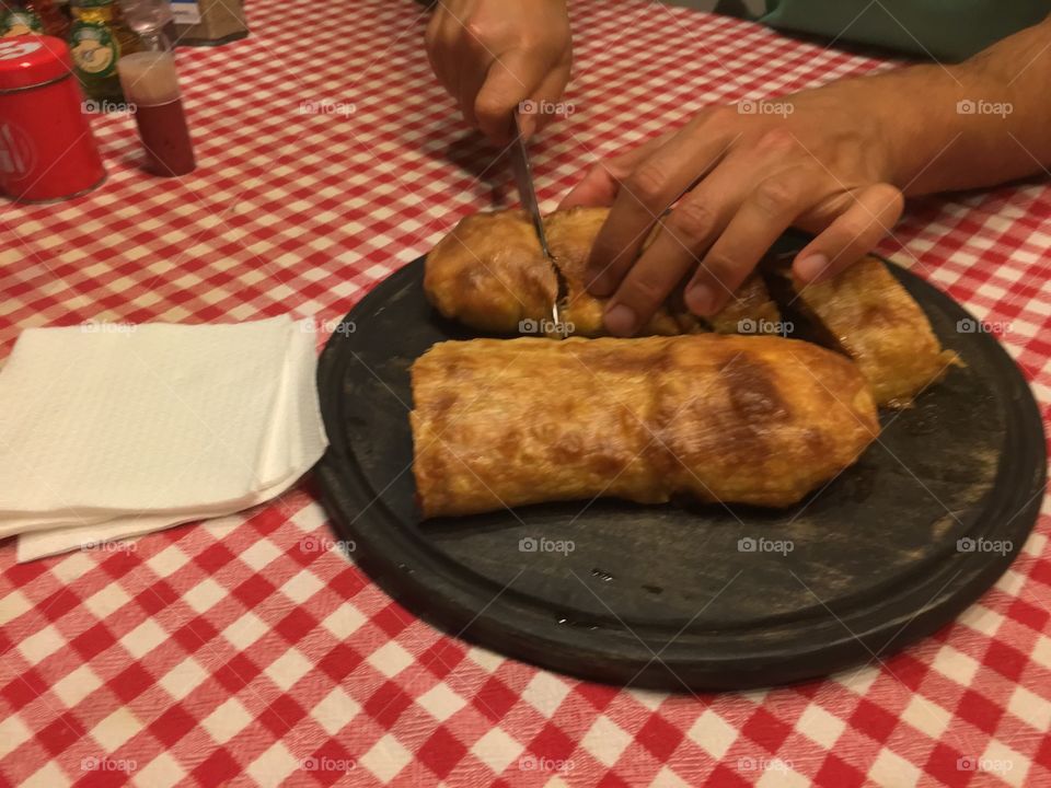 Food, No Person, Bread, Knife, Table