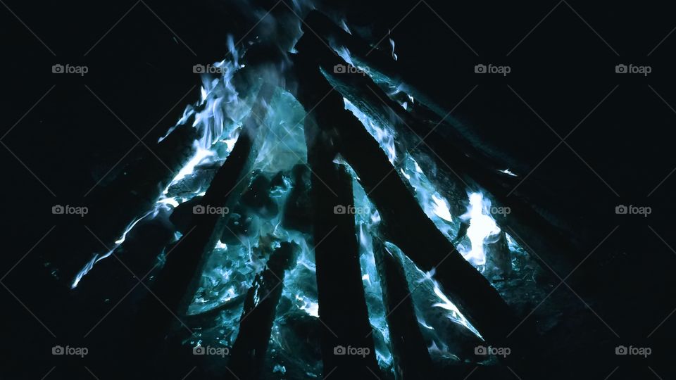 blue magical fire