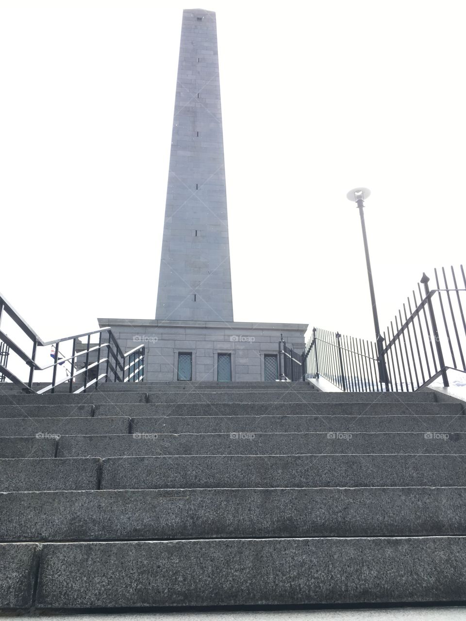 The historical Bunker Hill monument in Charlestown, Massachusetts, stands tall with pride!