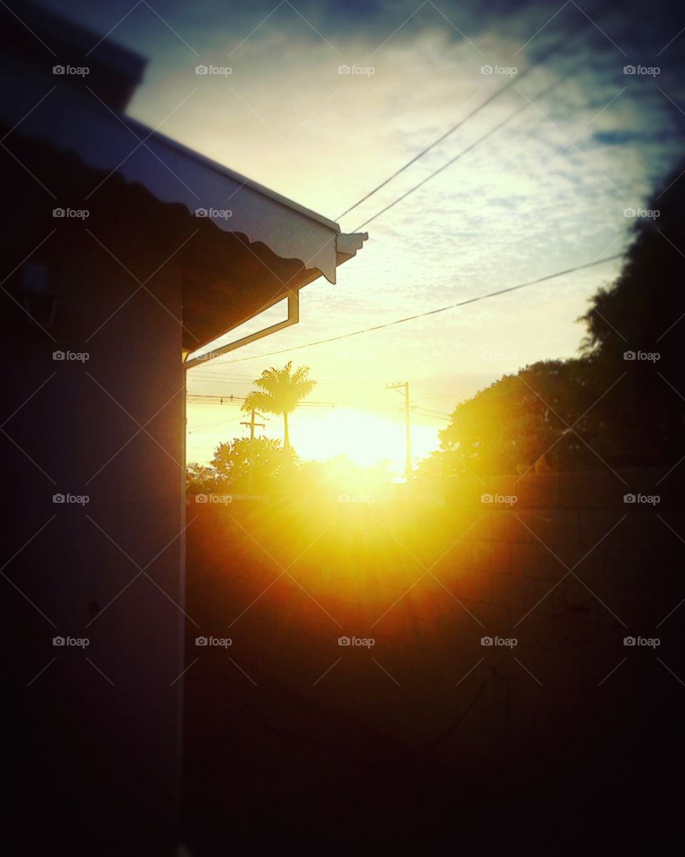 ☀️Até do / no #quintal?
#Sol muito bonito de #natureza e #beleza indescritíveis.
Obrigado, #MãeTerra. 
🌱
#inspiração #amanhecer #morning #fotografia #paisagem #sun #céu #landscapes 