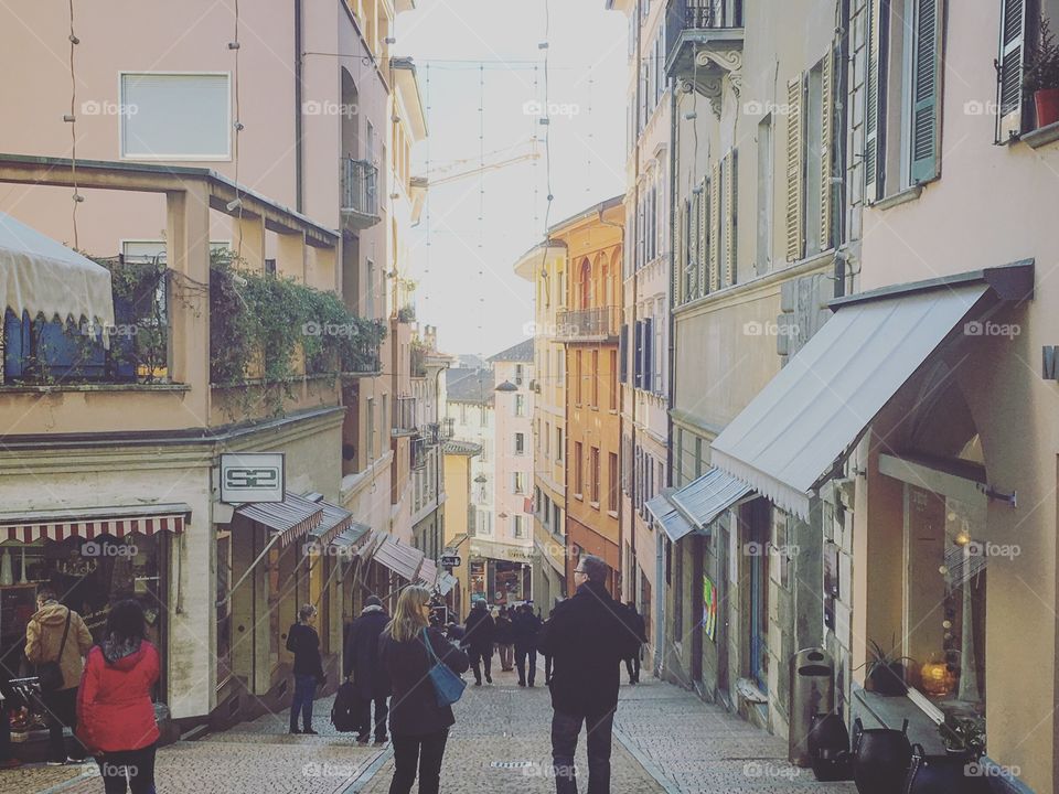 Shopping day in Lugano, Switzerland