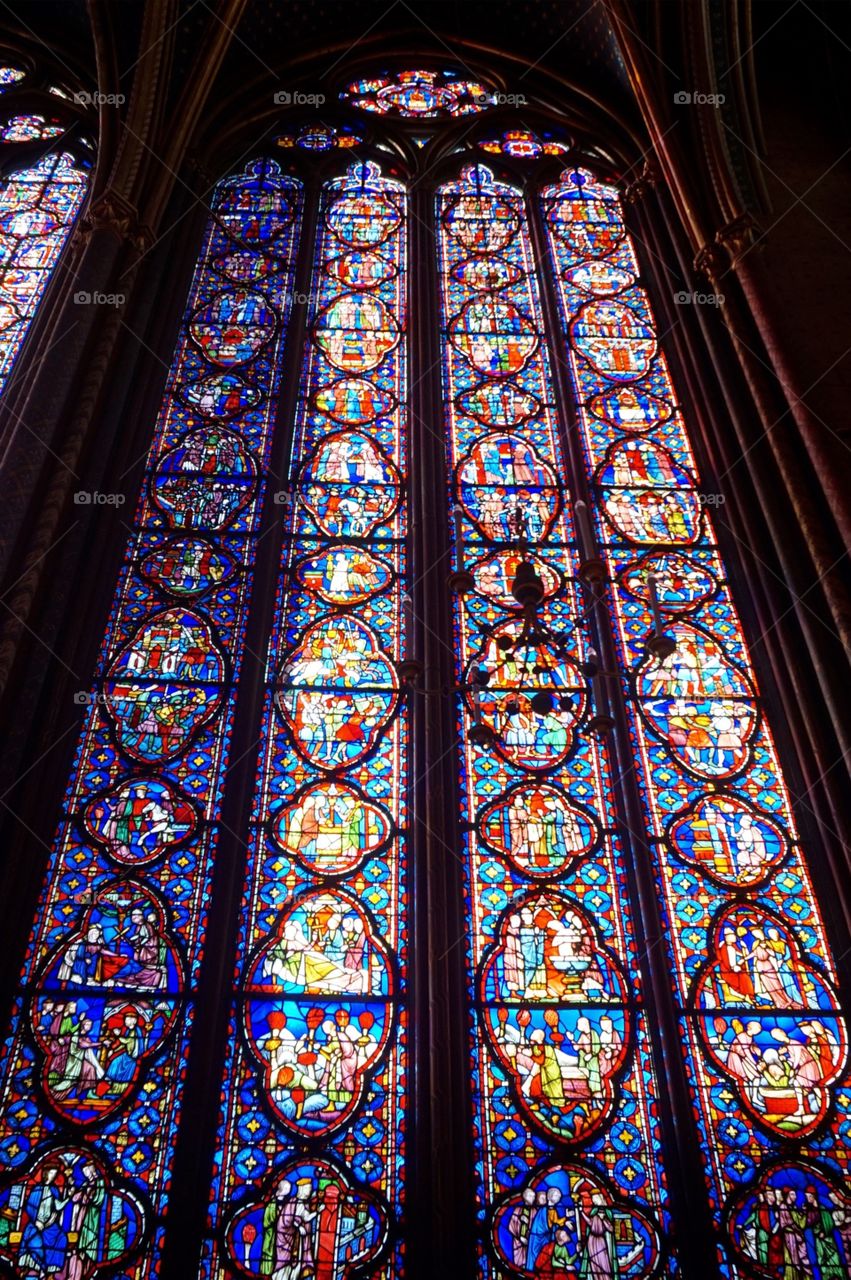 Stained glass window at Sainte-Chapelle, Paris