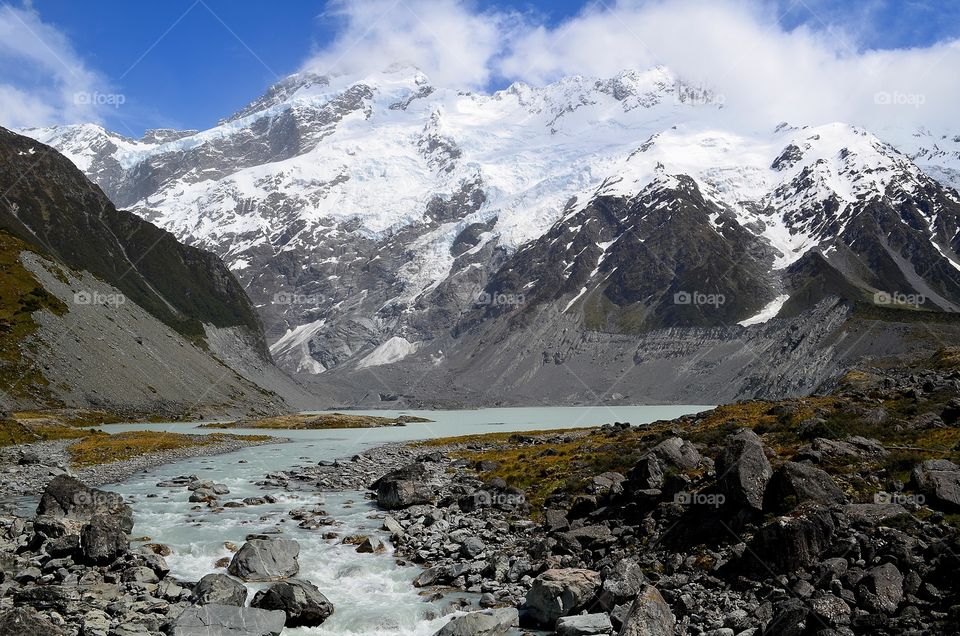 View of flowing stream