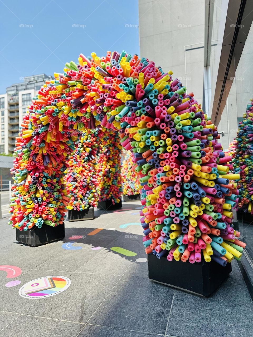 The Colourway in Toronto, 2023. Pride parade, rainbow colors. Symbol. Creative art, concept