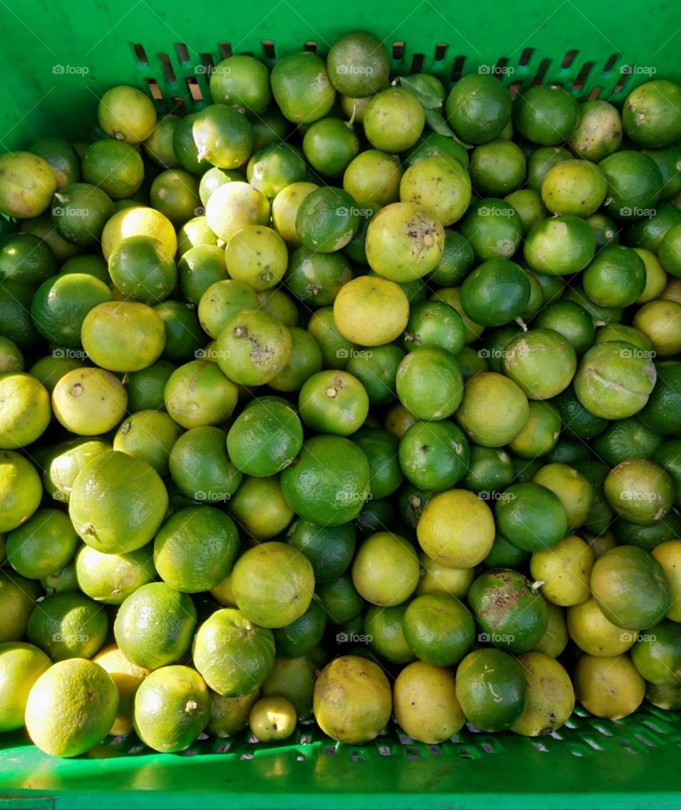 lime for sale in the market.