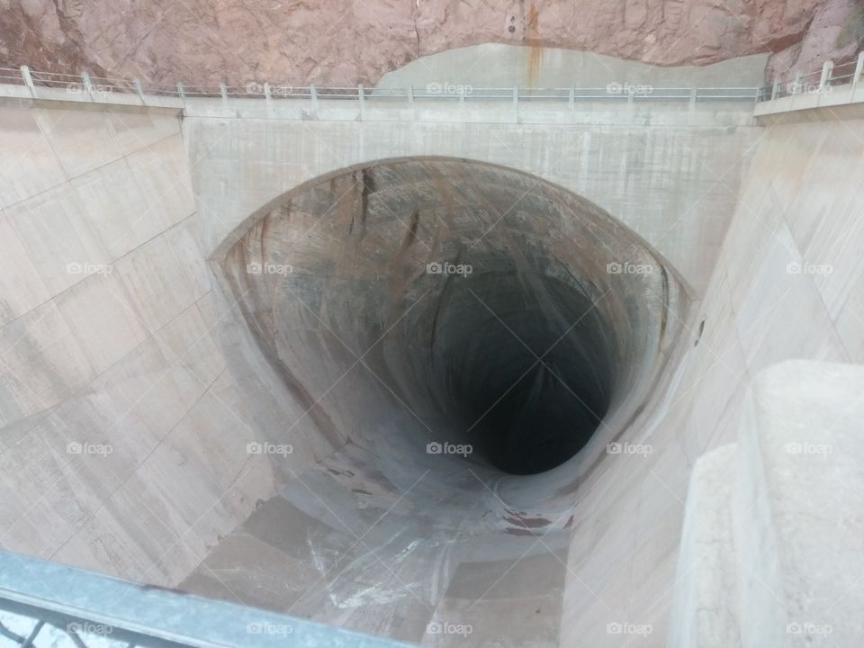 Hover dam hole  to turbines