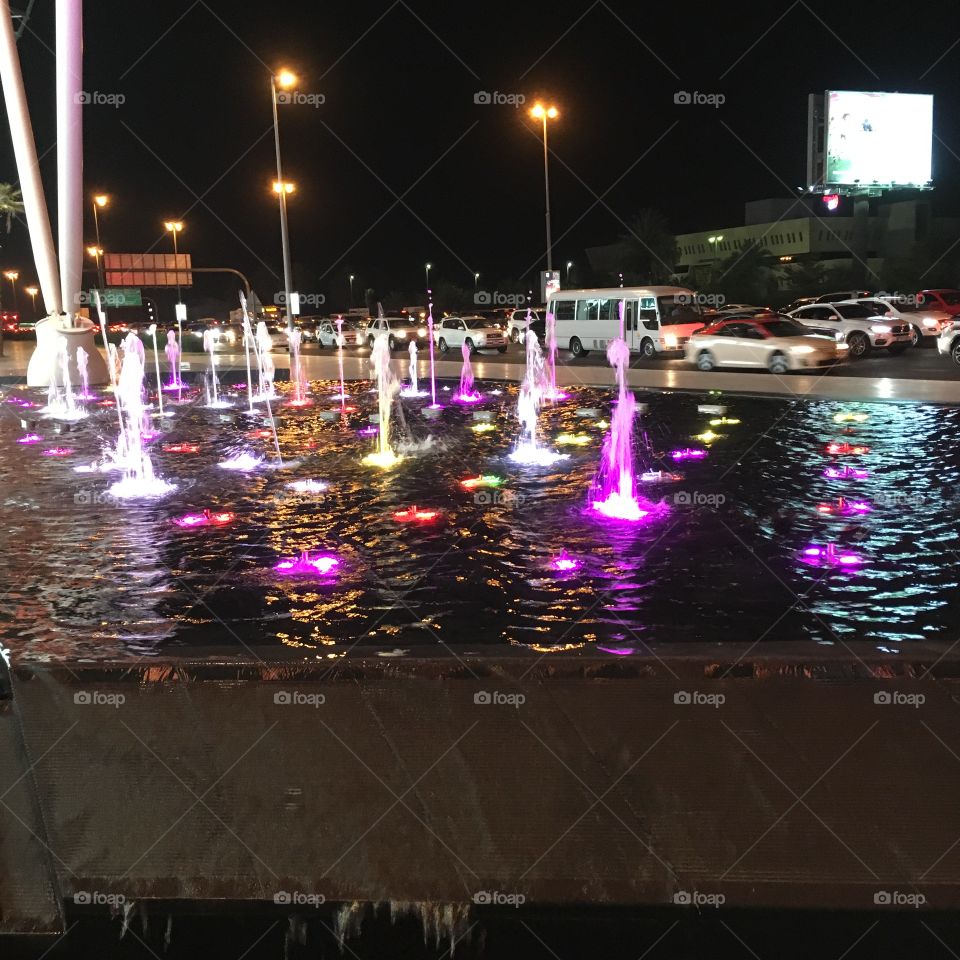Water fountain lights