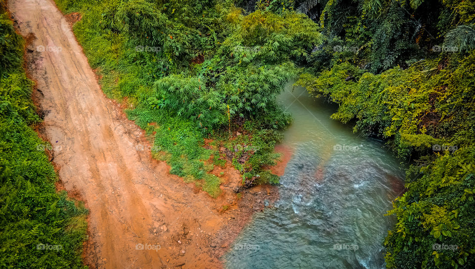 the beauty of the river and road