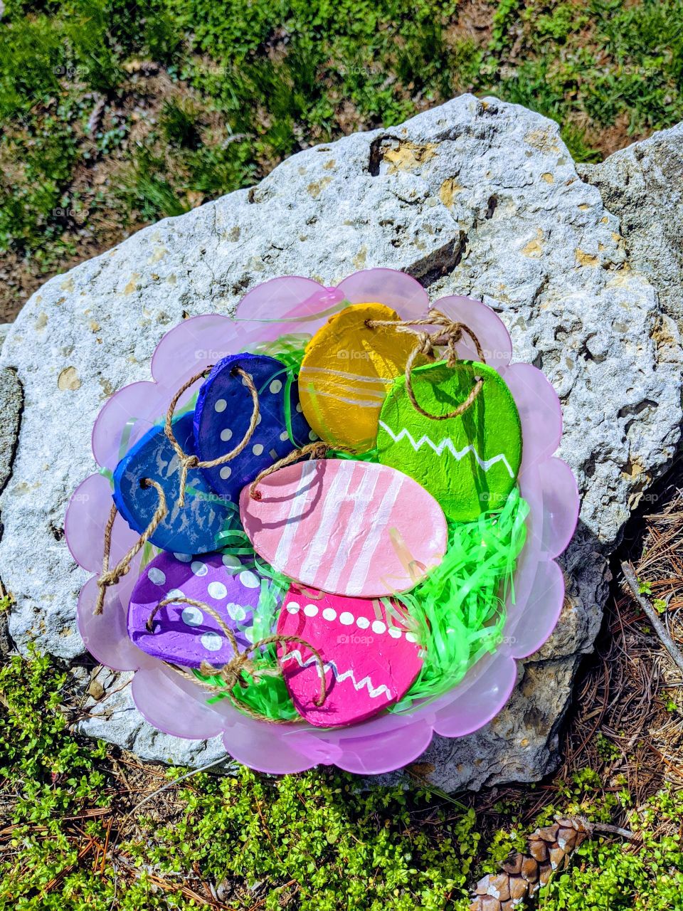 salt dough Easter eggs