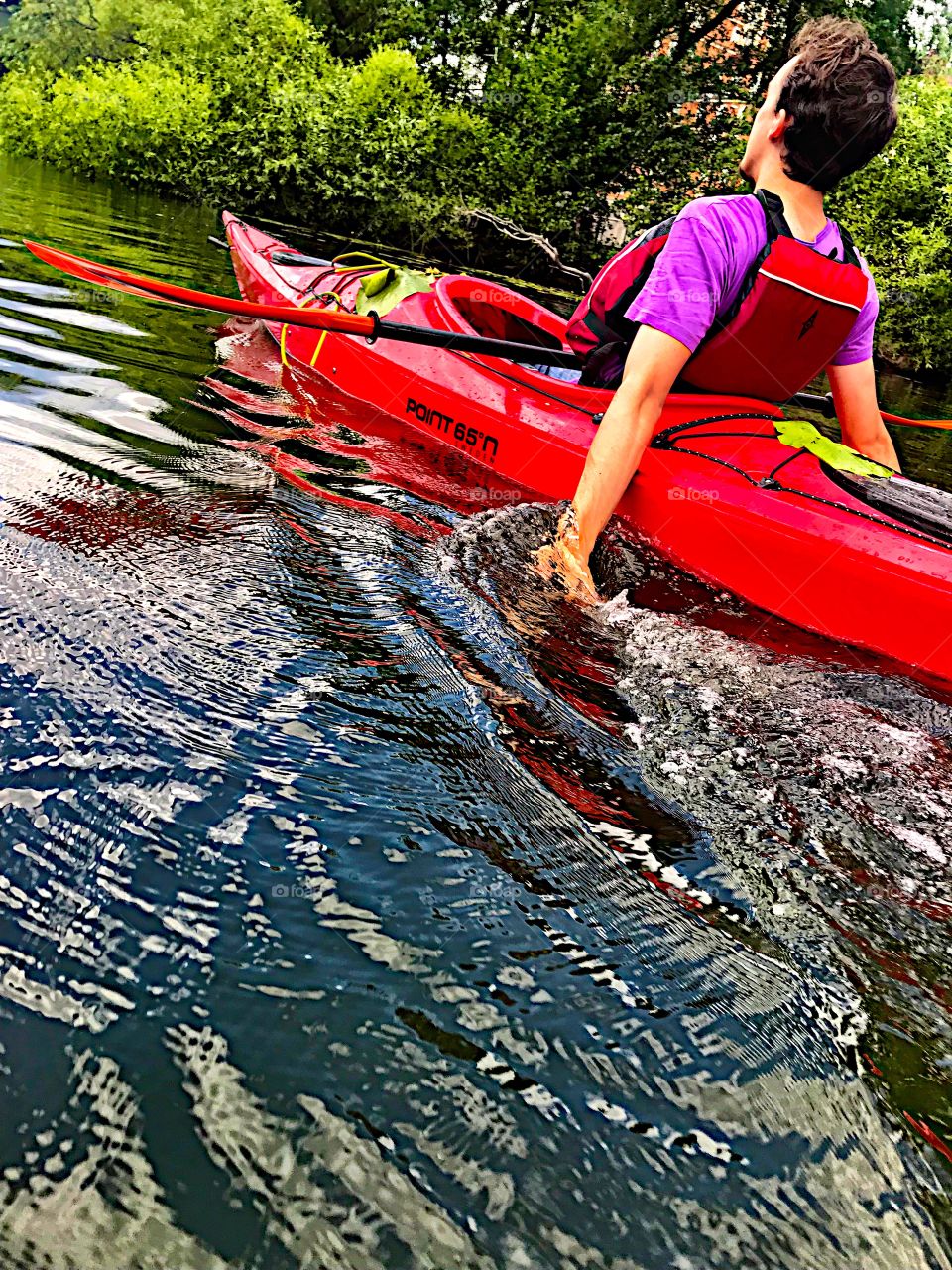 The feeling of the water in your hands during a kayak trip...wonderful! 