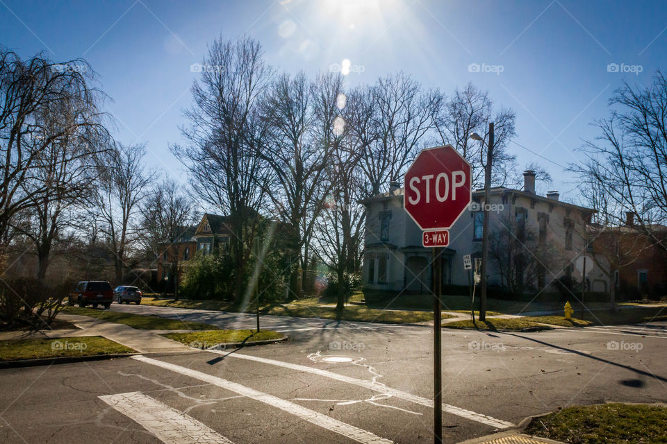 Residential intersection