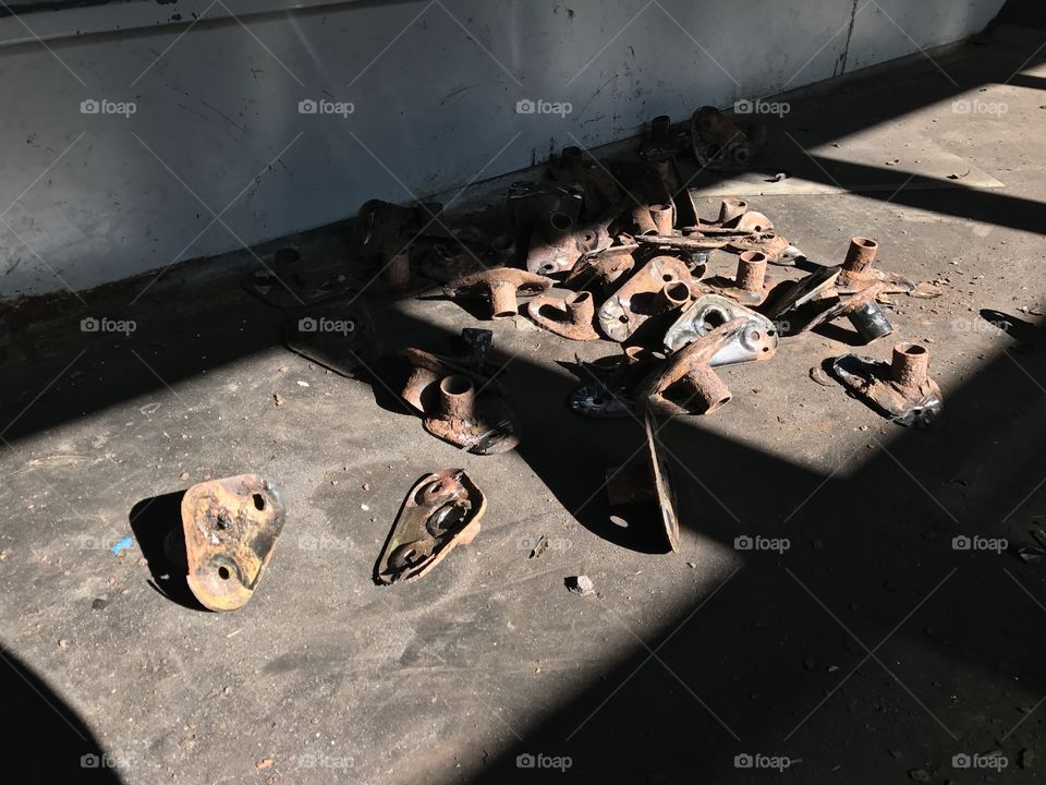 Rusty knuckles of the school bus I bought