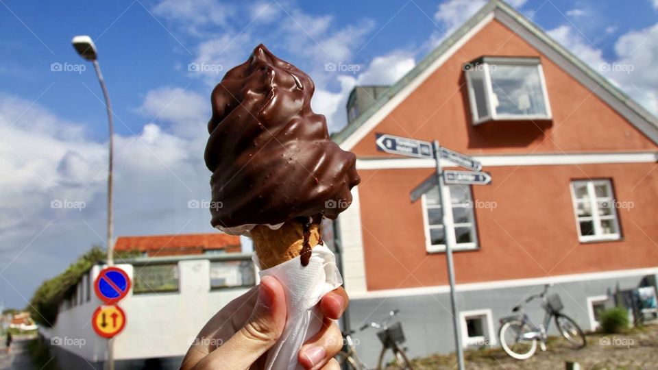 A summer in northern Europe is an ice cream defrosting, timidly.