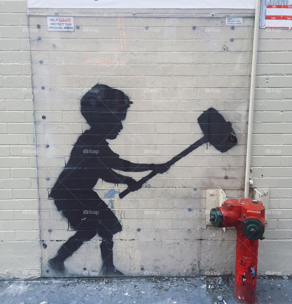 banksy on the corner of 79th and broadway