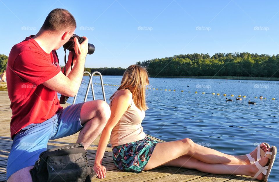 Summer lake photo
