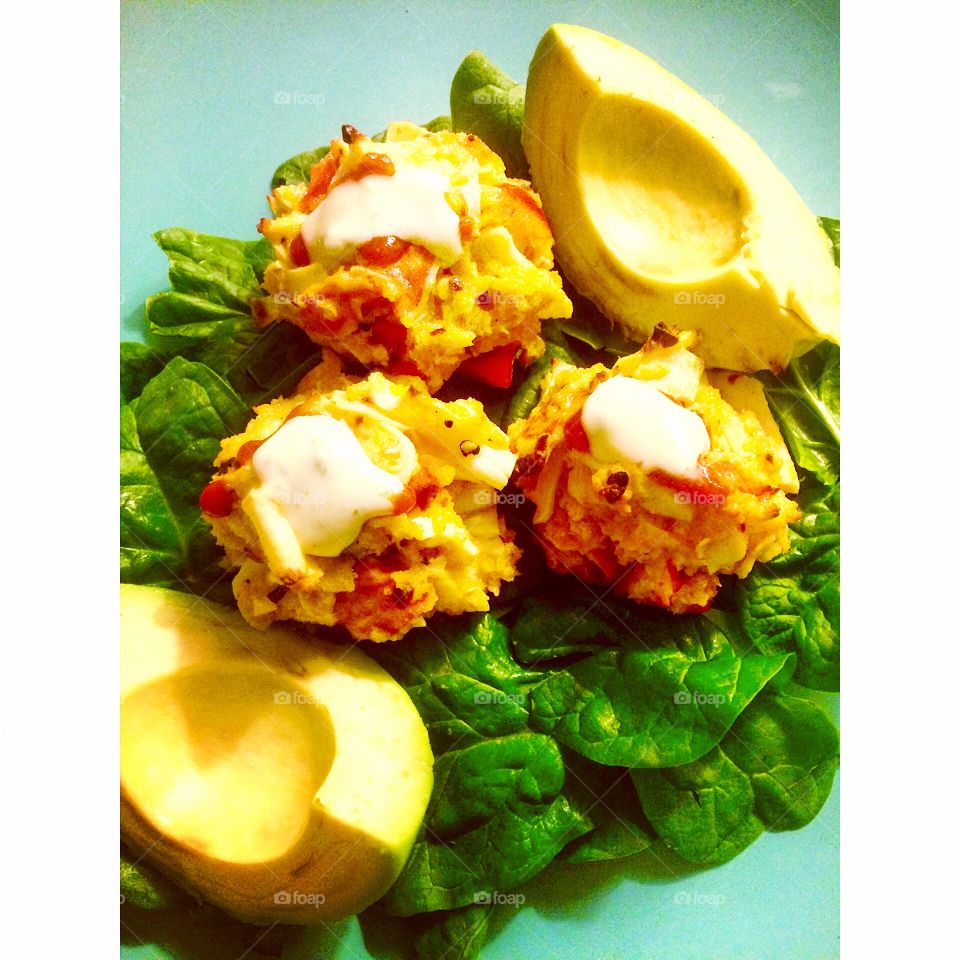 Healthy homemade crab cakes 