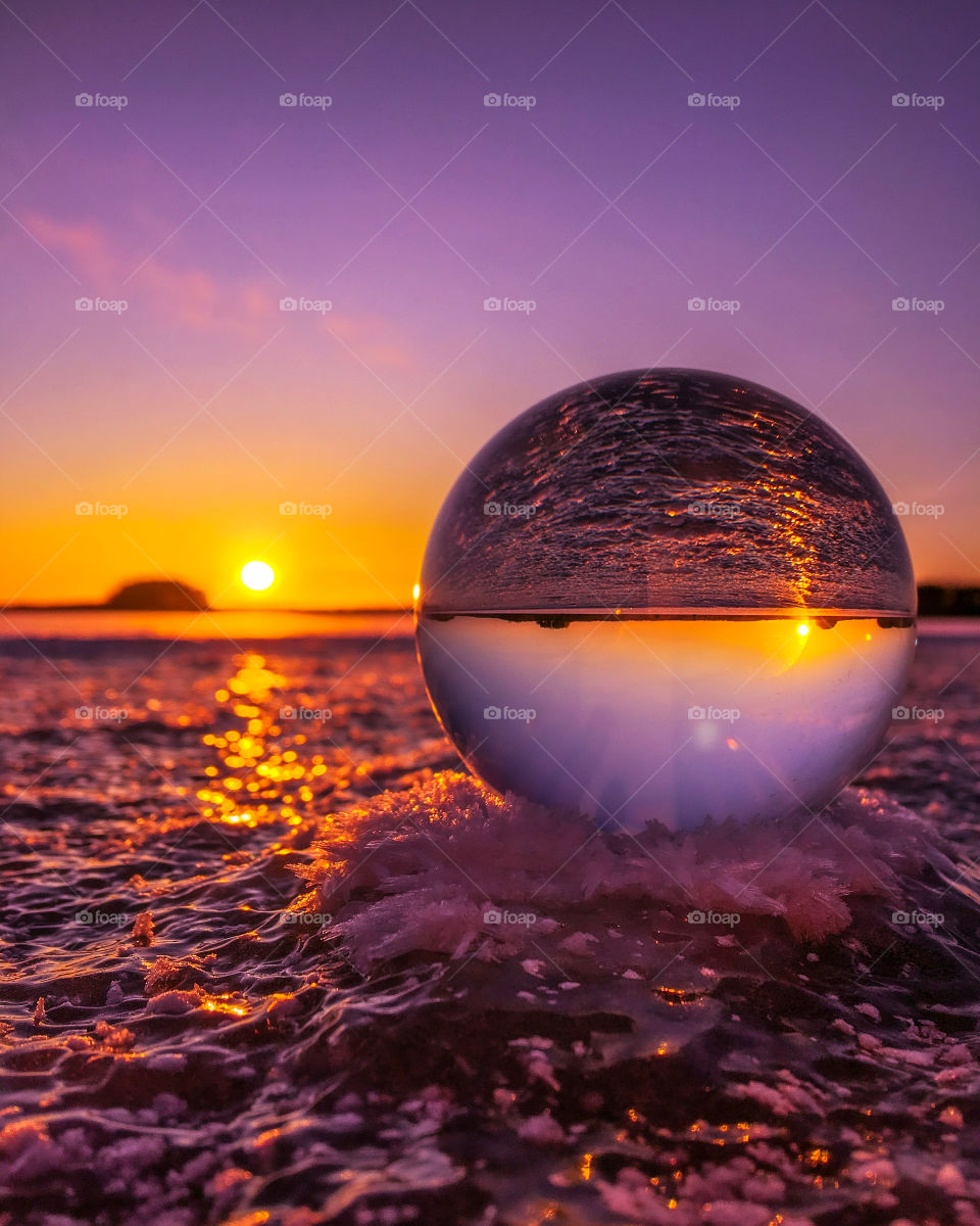 Lensball in the sunset