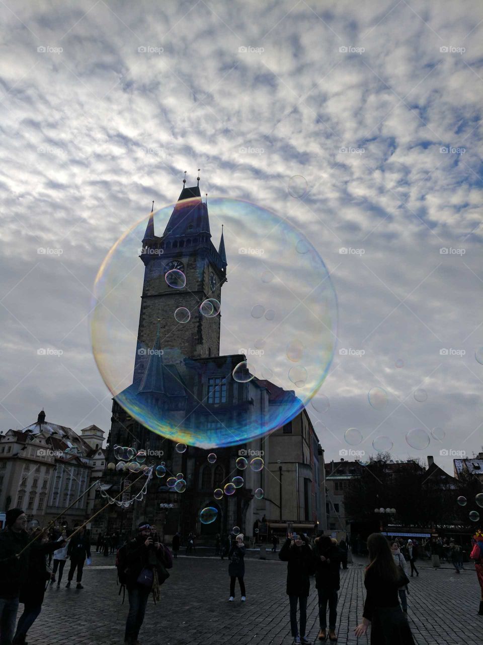 tower in a bubble