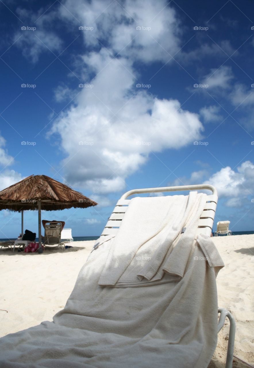 beach clouds relax sand by adrianocastelli