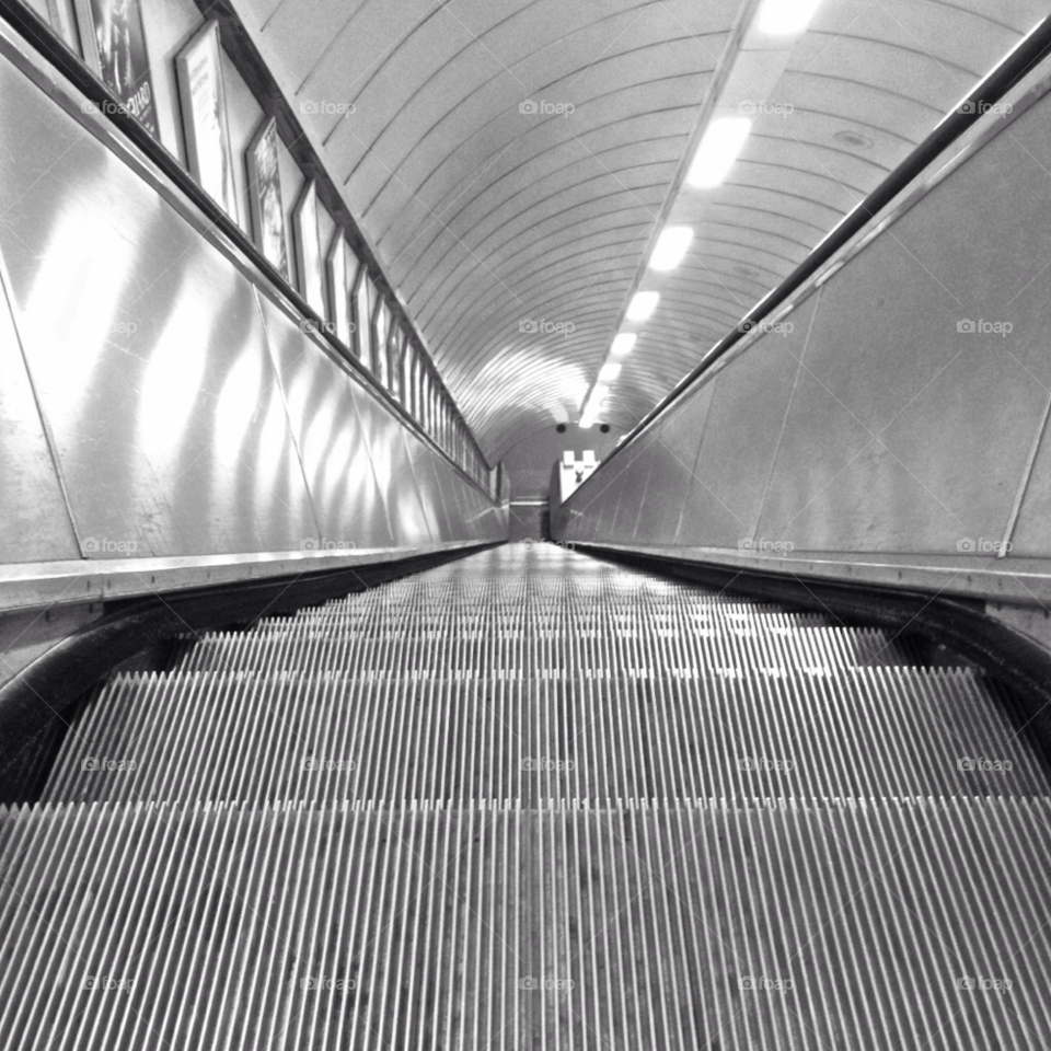 london blackandwhite escalator symmetry by itr33