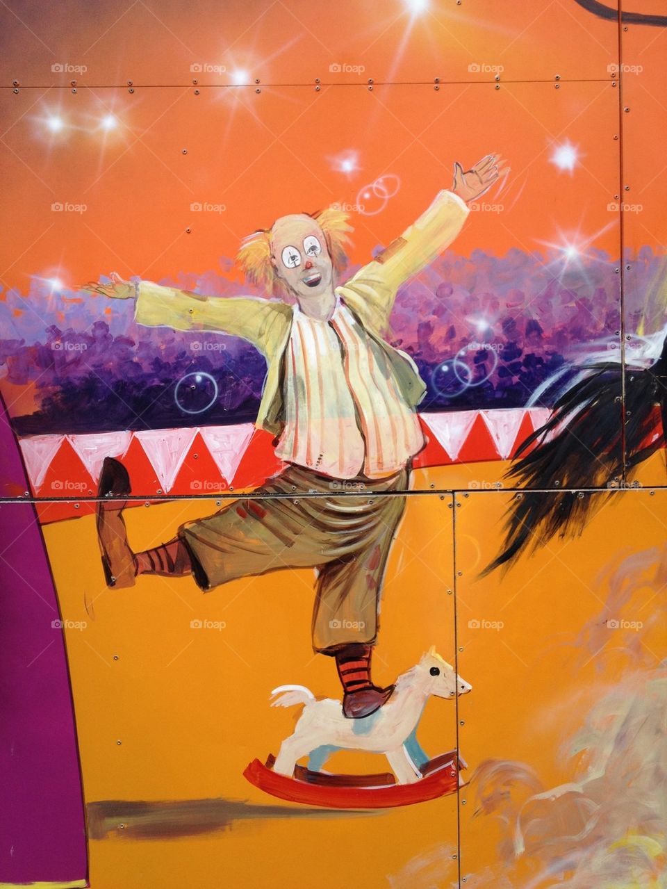 Clown on Painted Wall