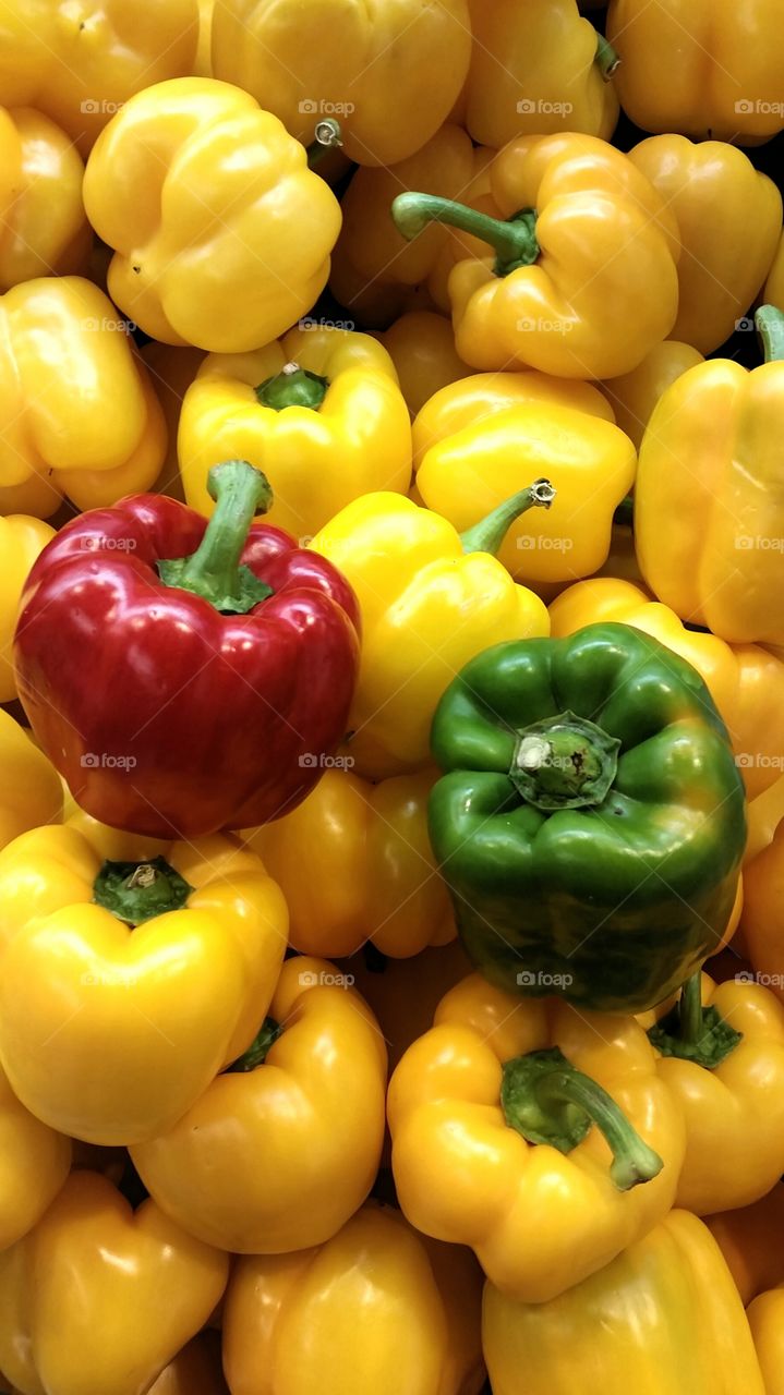 Colorful peppers background