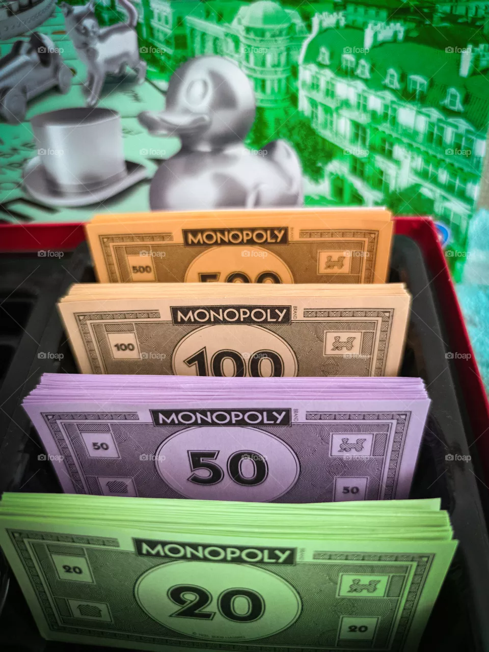Banknotes of the Board game "Monopoly".