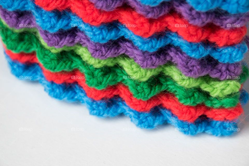 Colorful knitted texture 