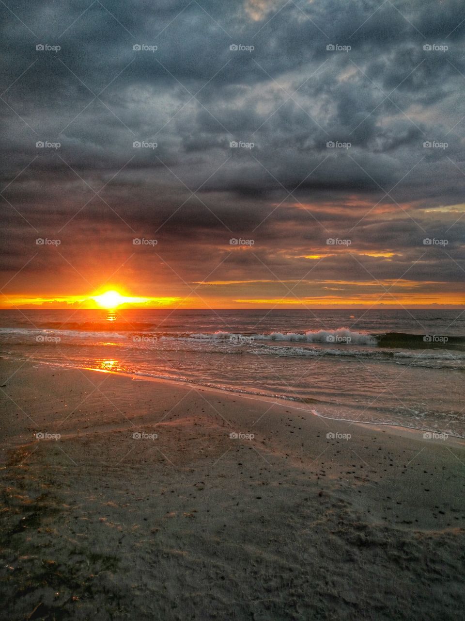 Beautiful sunset at Baltic Sea