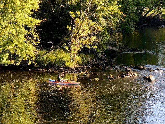 Fishing in kayak