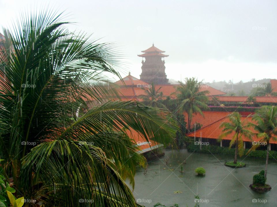 Tropical rainfall in Bali