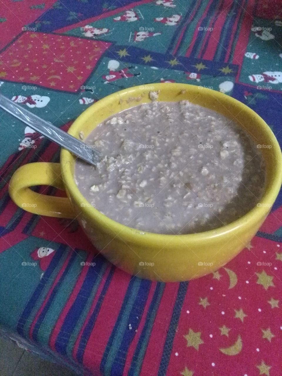 oat meal with chocolate