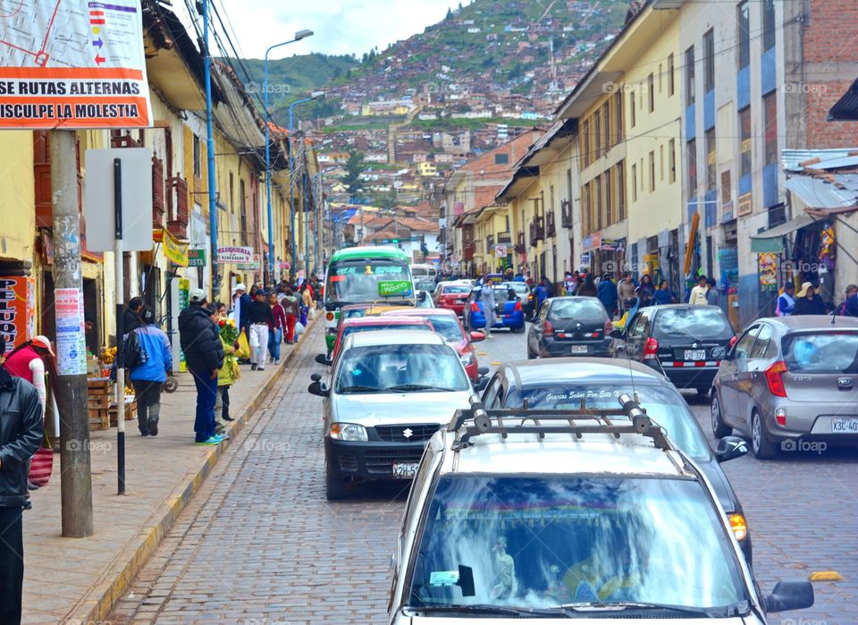 South American street scene