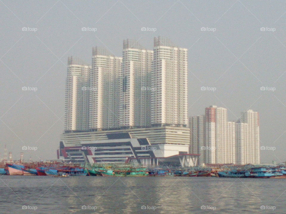 High rises on the water