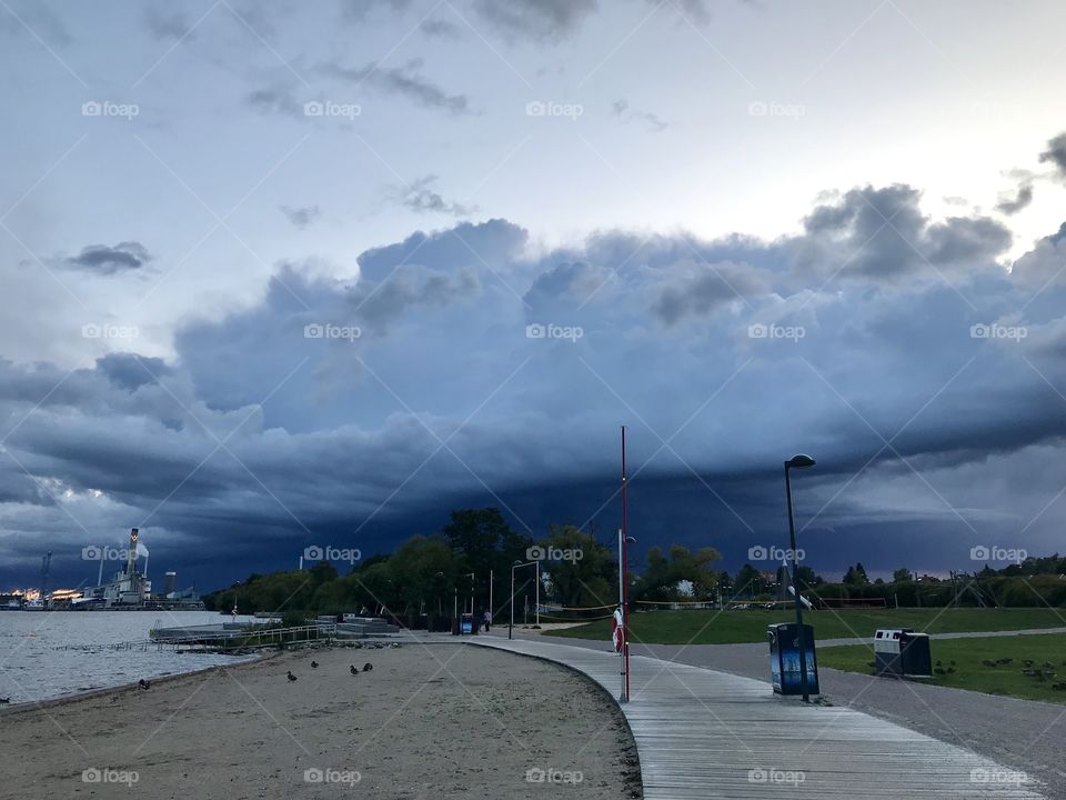 Storm clouds moving in