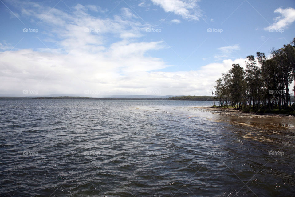 sky nature blue white by king