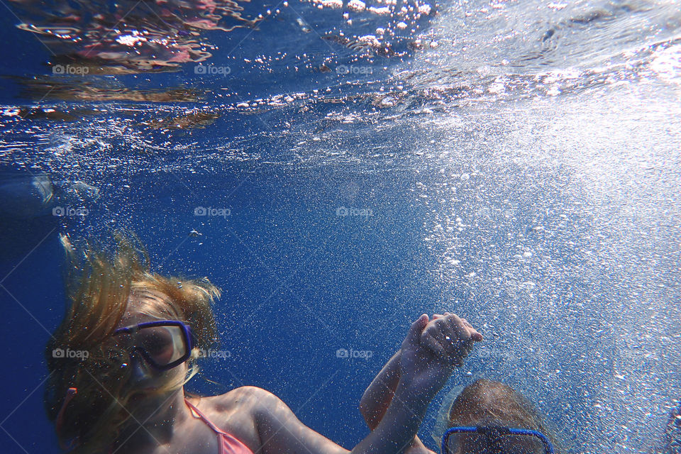 Under water