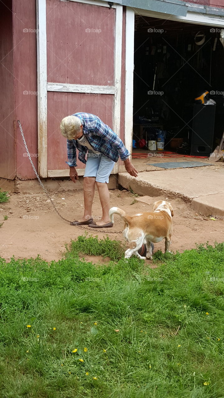 Nanny J Playing With Puppy. my 83 year old nanny playing fetch with her puppy Diamond!
