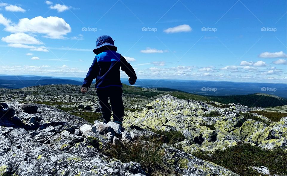 walking in the mountains