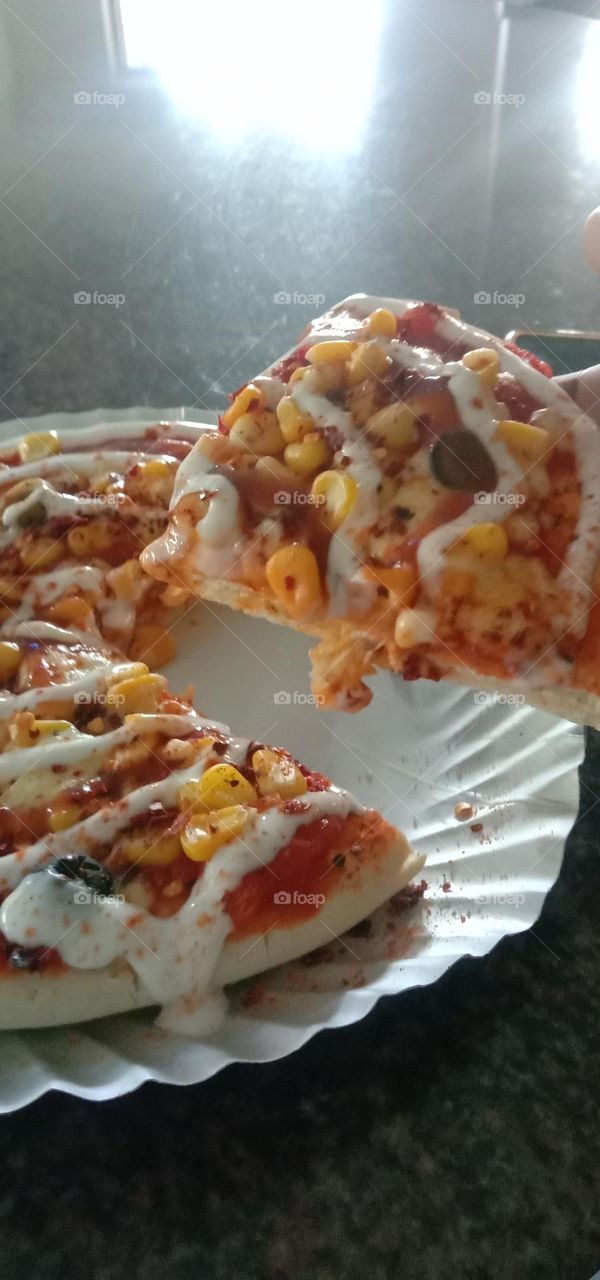 Cheese corn pizza 🌽🍕❤️